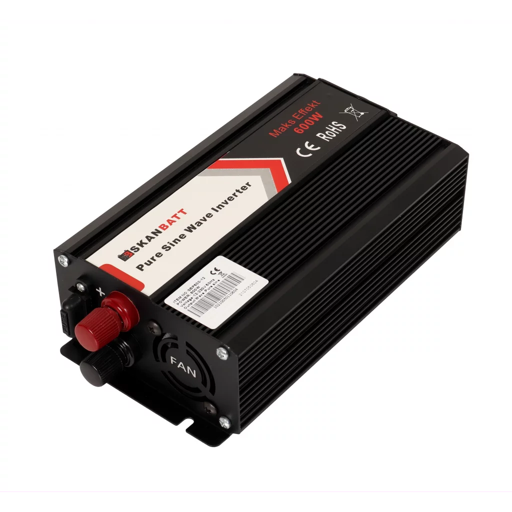 SKANBATT Inverter 12V 600W Ren Sinus