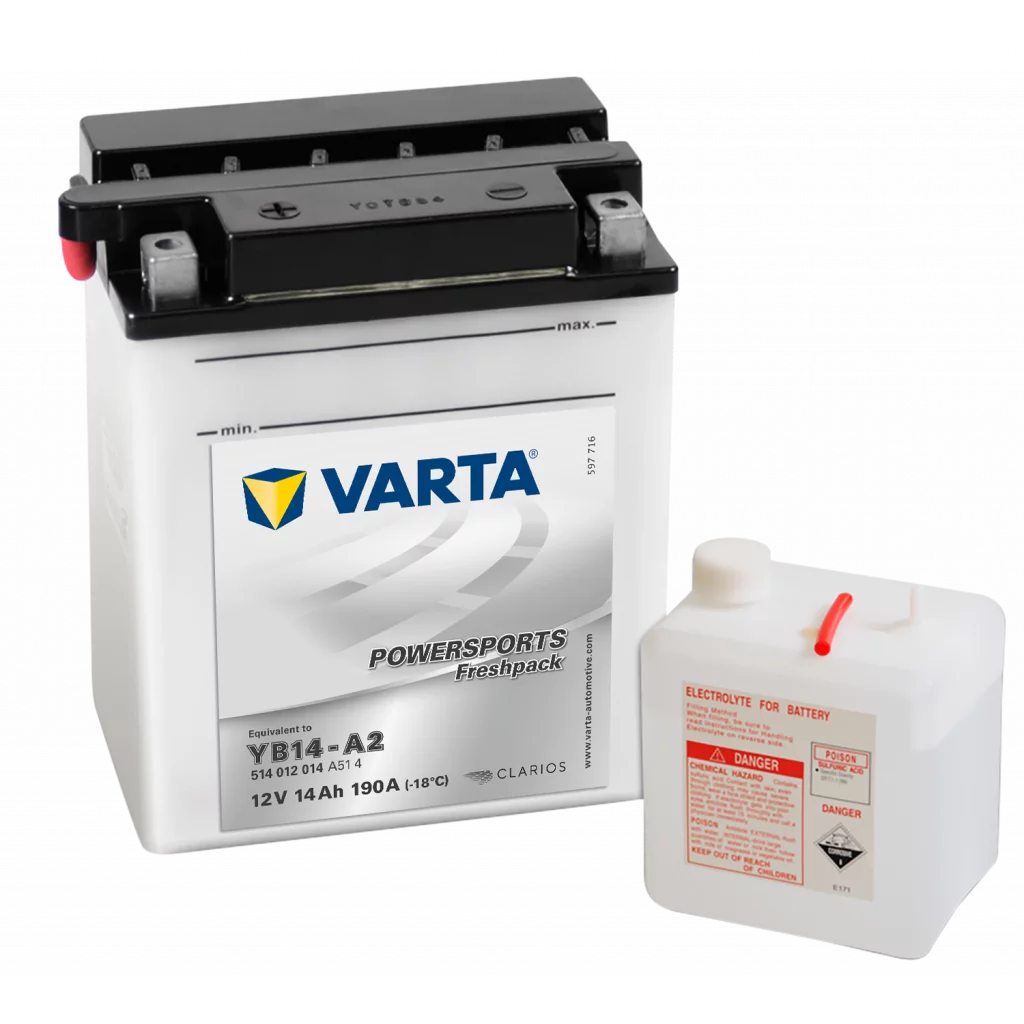 VARTA MC Batteri 12V 14AH 190CCA (136x91x168mm) +vänster YB14-A2