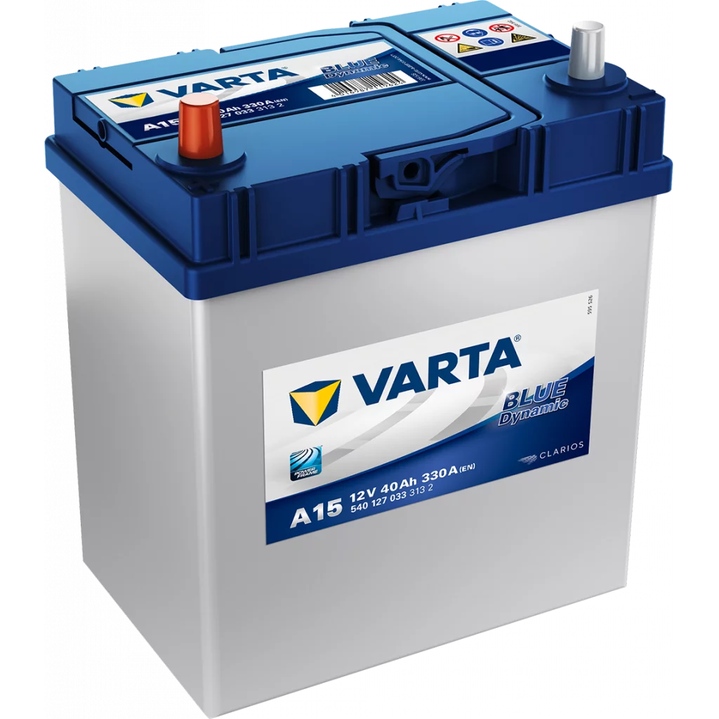 VARTA A15 Blue Dynamic Batteri 12V 40AH 330CCA (187x127x200/227) +vänster