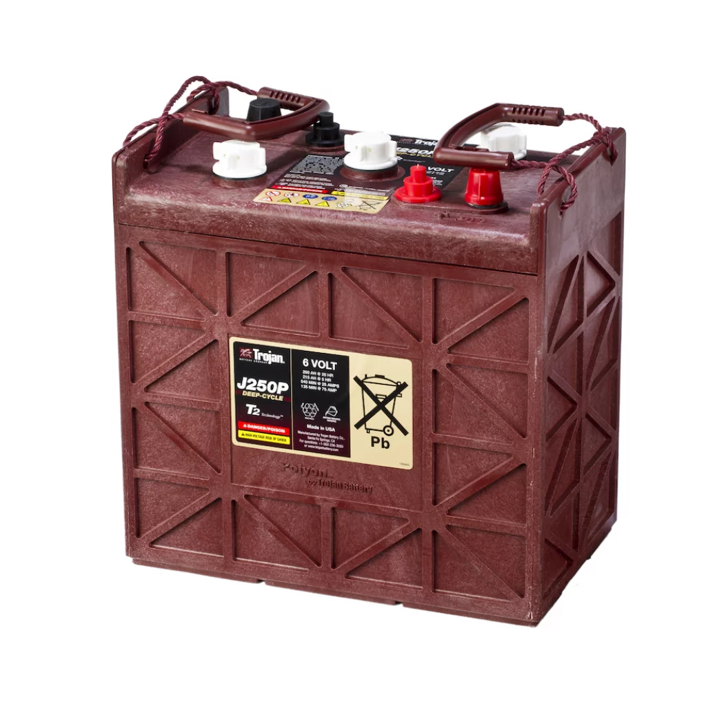 TROJAN Deep Cycle Traktionsbatteri 6V 250AH (296x176x293mm) +höger