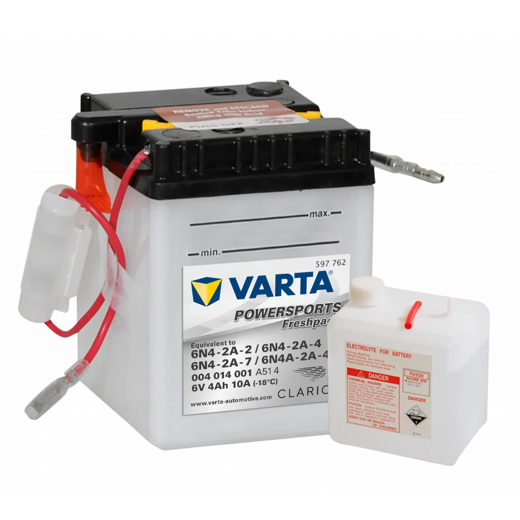 VARTA MC Batteri 6V 4AH 10CCA (71x71x96mm) +diagonal  6N4-2A-7