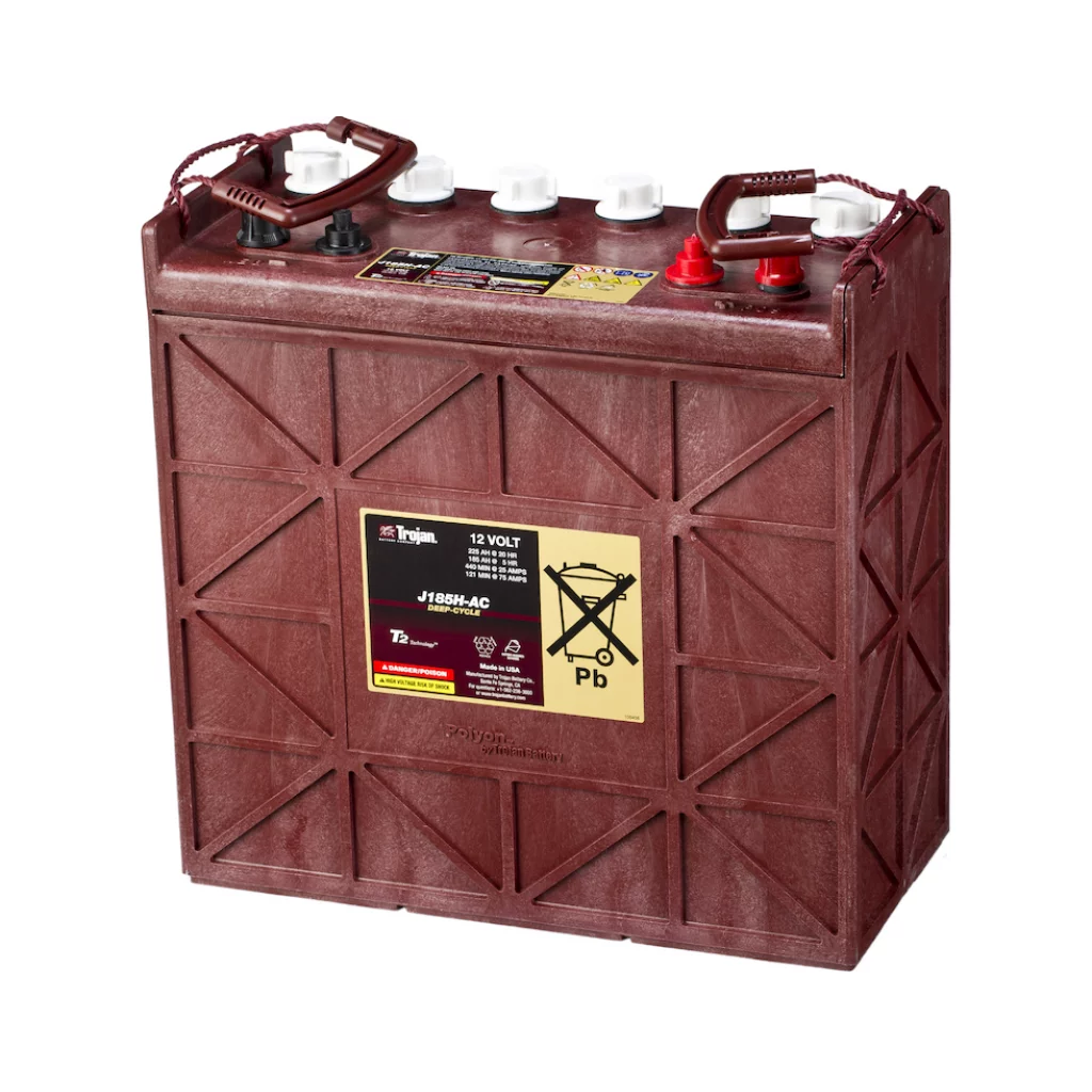 TROJAN Deep Cycle Traktionsbatteri 12V 225AH (380x176x373mm) +höger