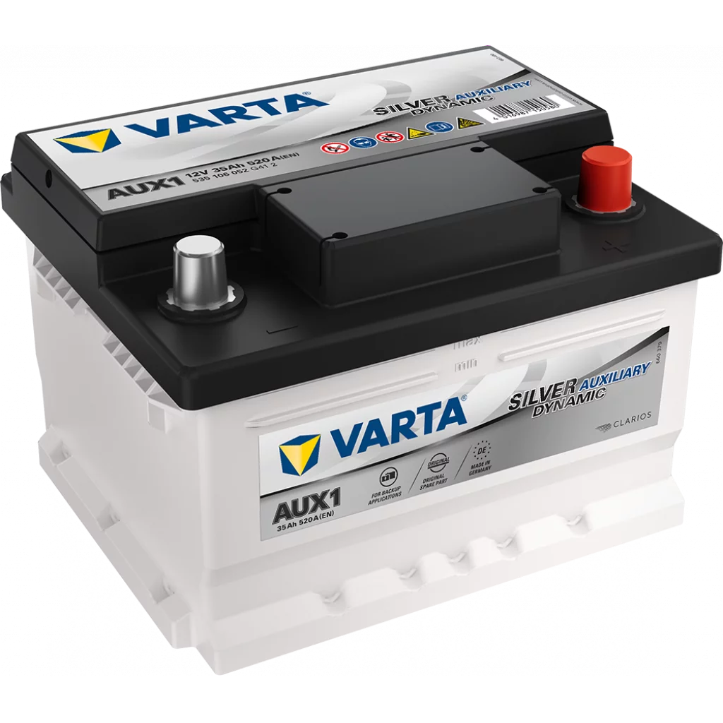 VARTA AUX1 Silver Dynamic AUX Batteri 12V 35AH 540EN (212x175x140mm) +höger
