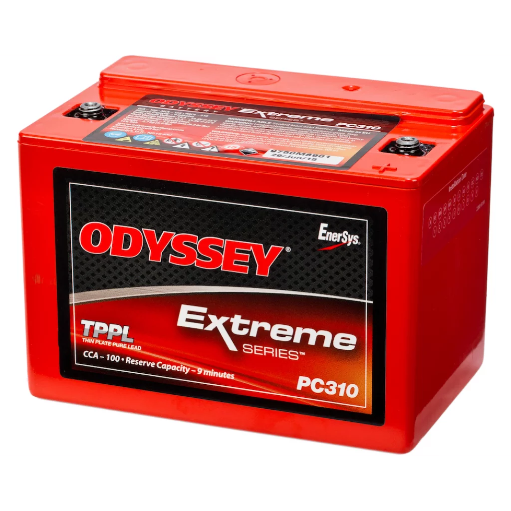 ODYSSEY PC310 AGM Batteri 12V 8AH 100CCA (138x86x99mm) +höger