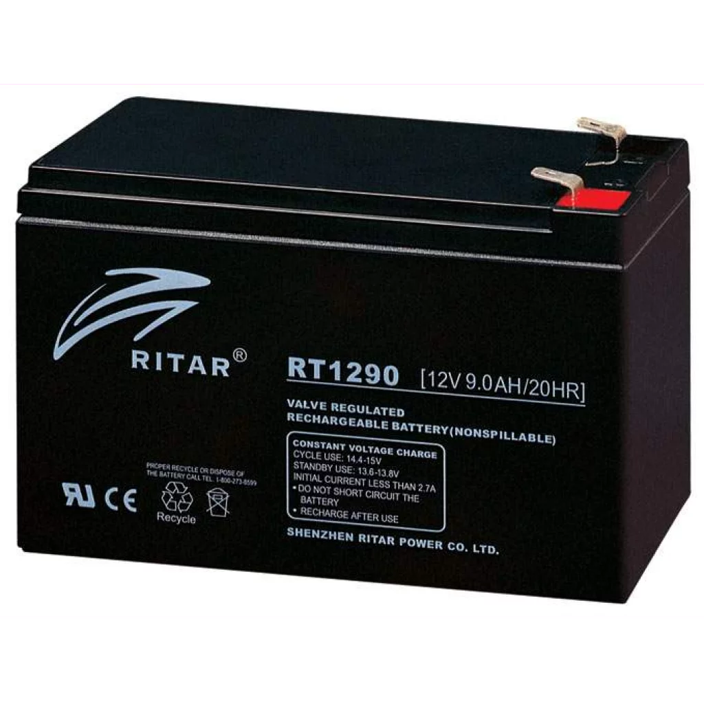RITAR AGM Batteri 12V 9AH (151x65x94mm) F1