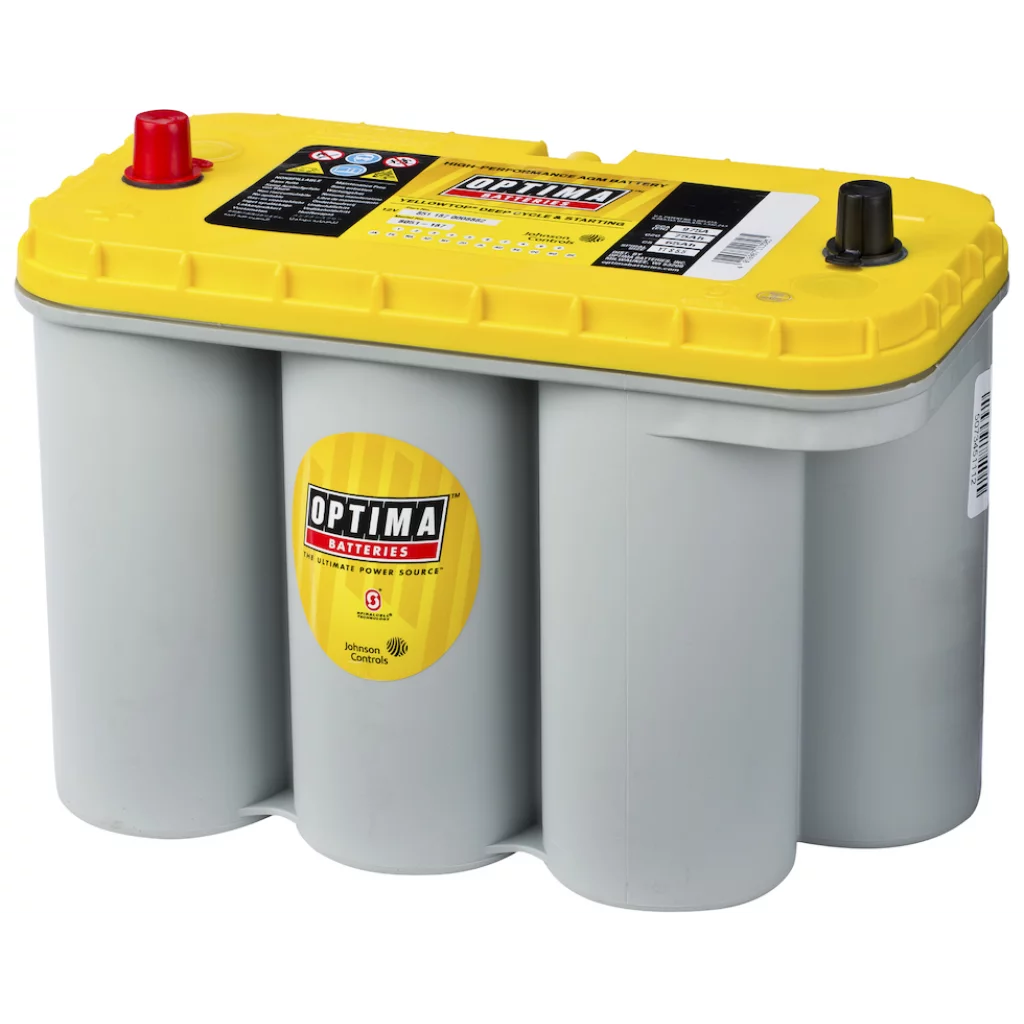OPTIMA AGM Yellow Top 12V 75AH 975CCA (324x165x238mm) +vänster 8051-187