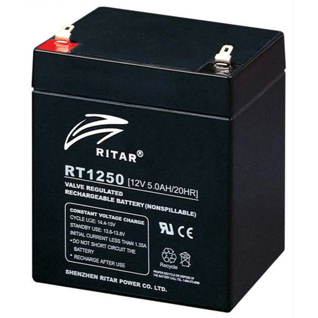 RITAR AGM Batteri 12V 5AH (90x70x101mm) F1