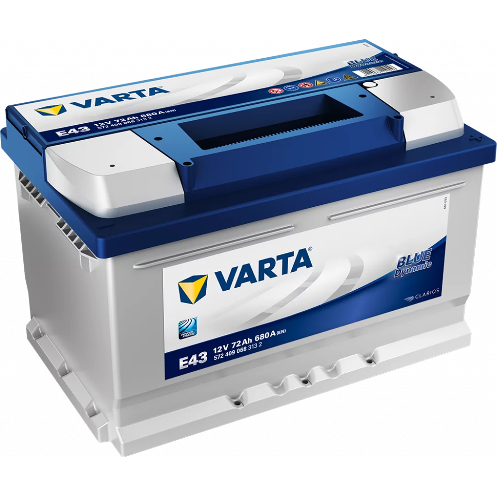 VARTA E43 Blue Dynamic Batteri 12V 72AH 680CCA (278x175x175/175mm) +höger