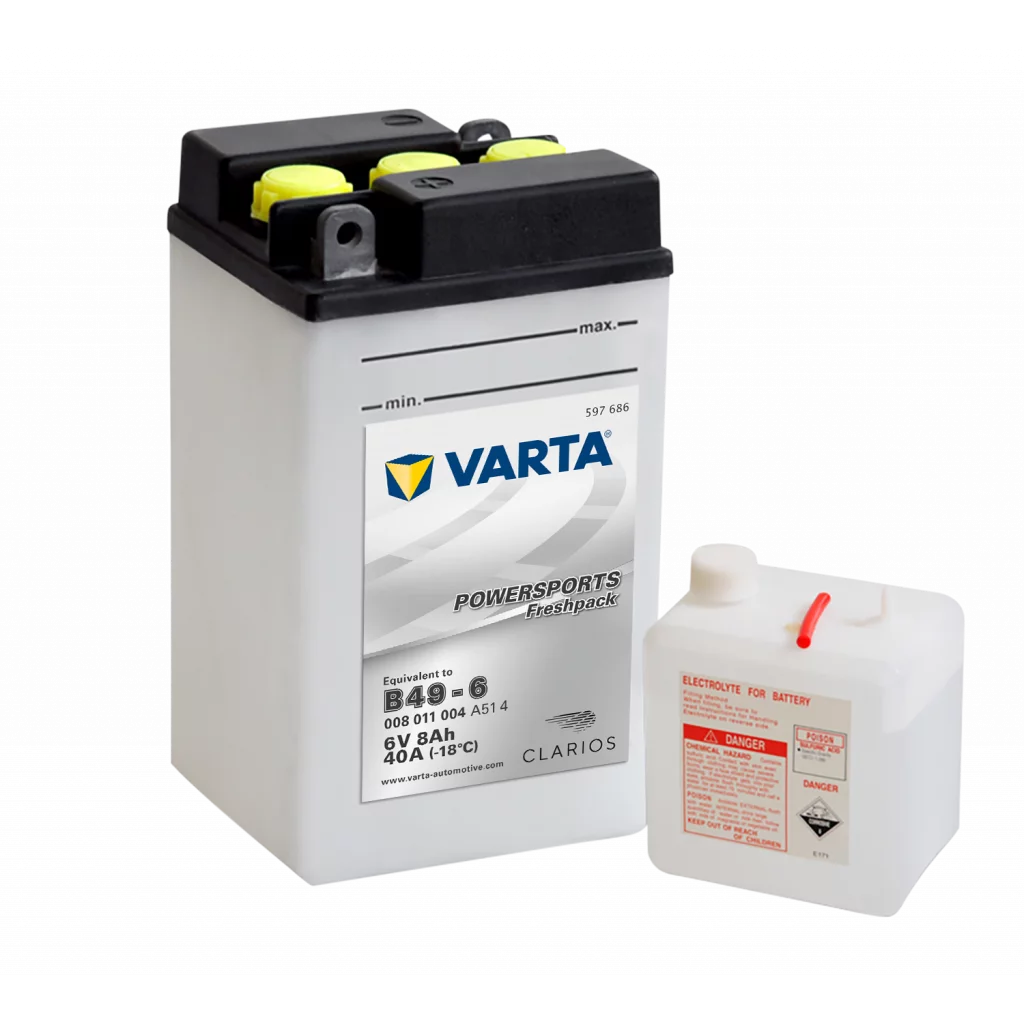 VARTA MC Batteri 6V 8AH 40CCA (91x83x160mm) +diagonal B49-6