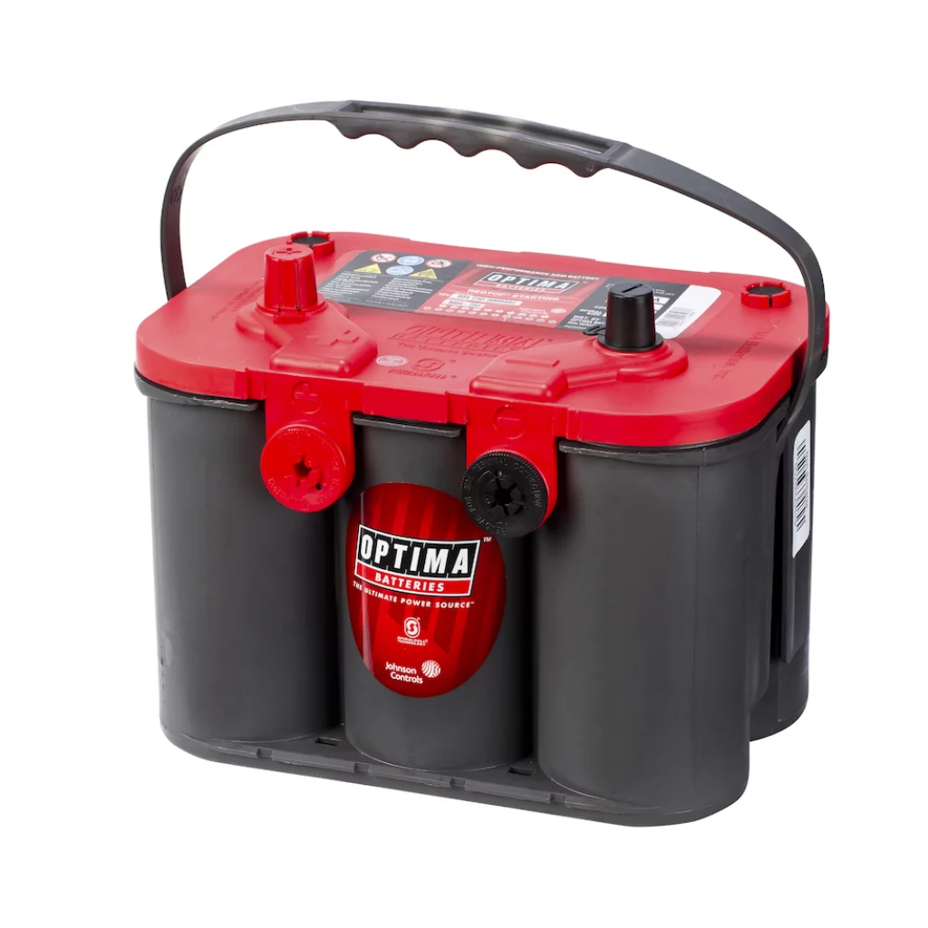 OPTIMA AGM Red Top 12V 50AH 815CCA (254x174x195mm) +vänster TOPP+SIDOPOL