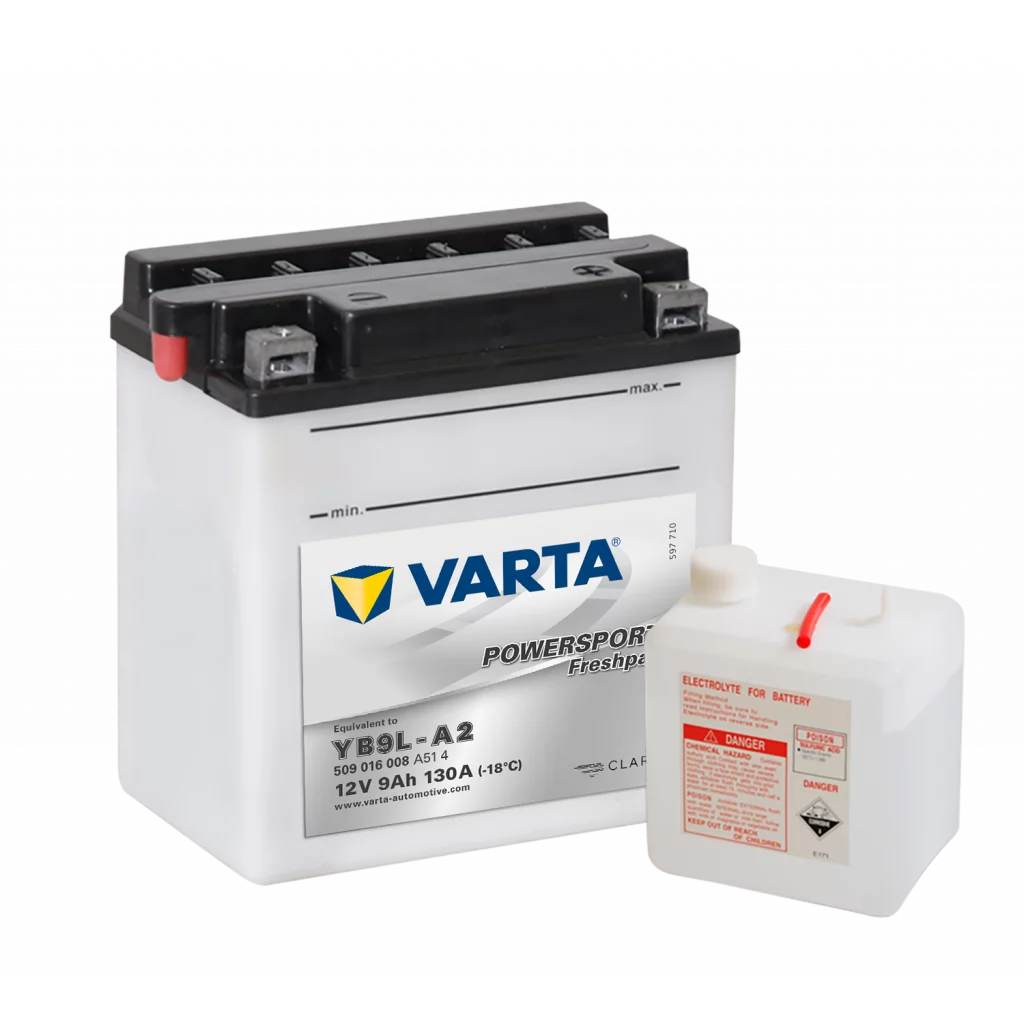 VARTA MC Batteri 12V 9AH 130CCA (135x75x139mm) +höger YB9L-A2