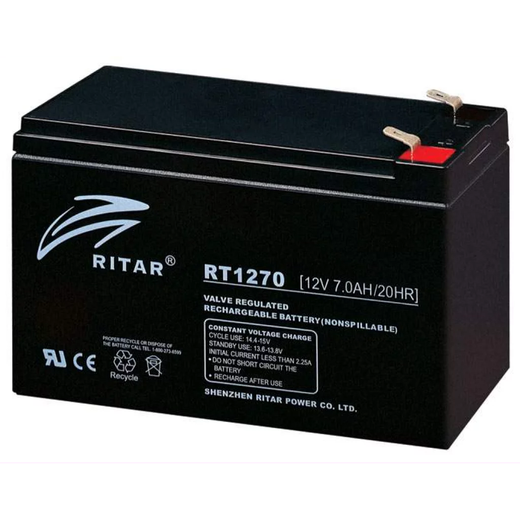 RITAR AGM Batteri 12V 7AH (151x65x94mm) F1