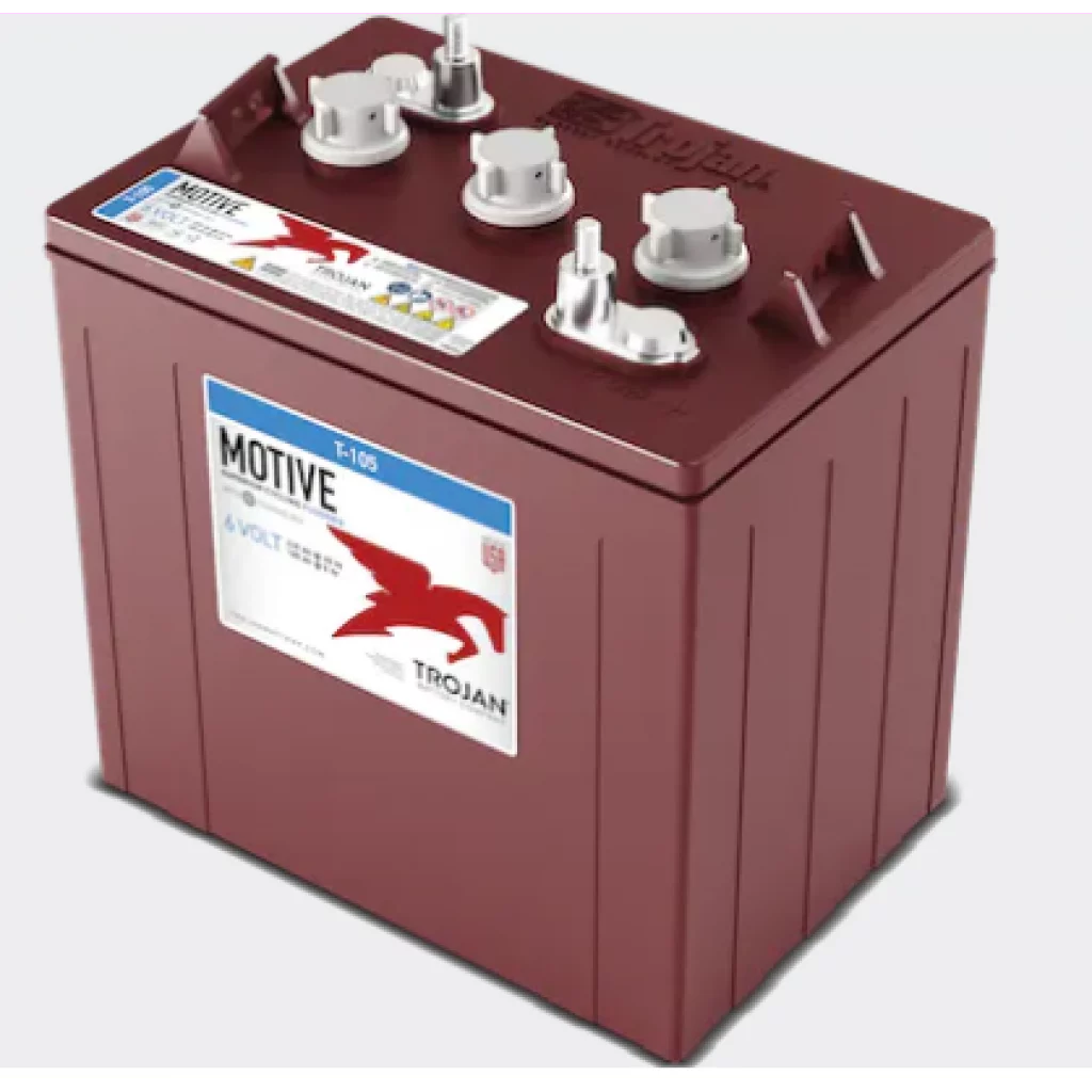 TROJAN Deep Cycle Traktionsbatteri 6V 225AH (262x181x283mm) +diagonalt (skruvpol) (T105)