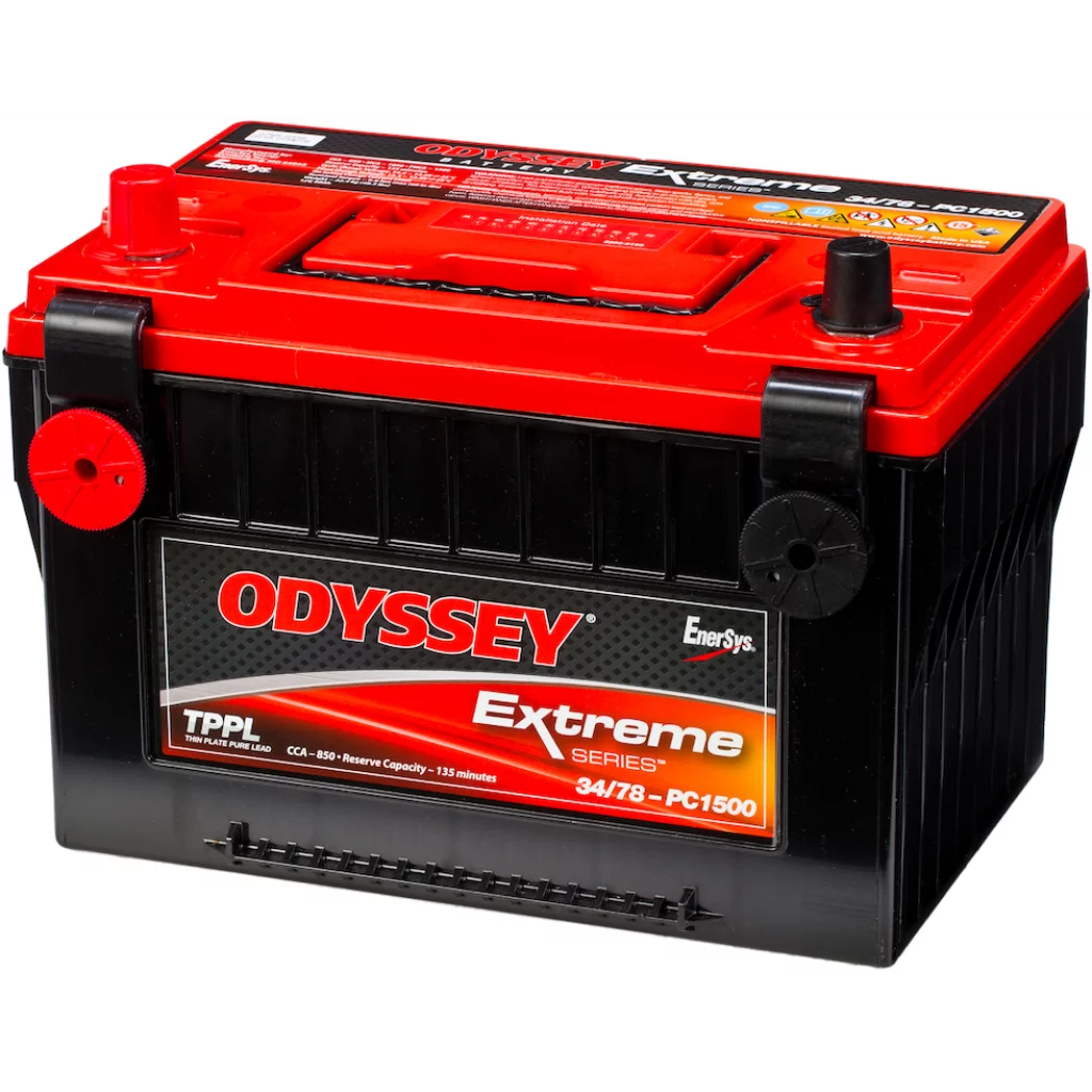 ODYSSEY 34/78 PC1500 AGM Batteri 12V 68AH 850CCA (276x172x200mm) +vänster (sidopoler)