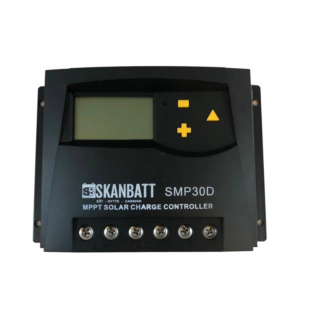SKANBATT MPPT Solcelleregulator 12/24V 30A med display