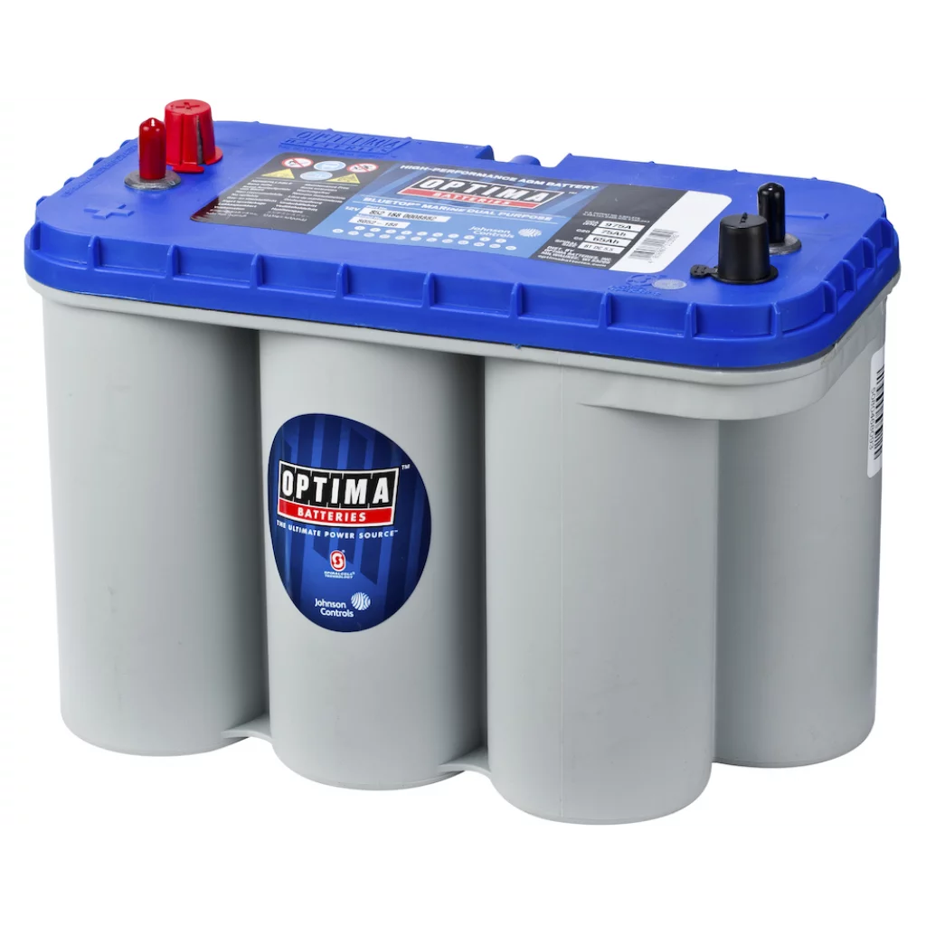 OPTIMA AGM Blue Top 12V 75AH 975CCA (325x165x238mm) +vänster 8052-188